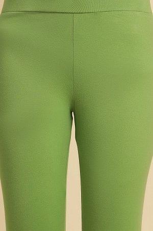 Pear Green Knitted Tights - wforwoman