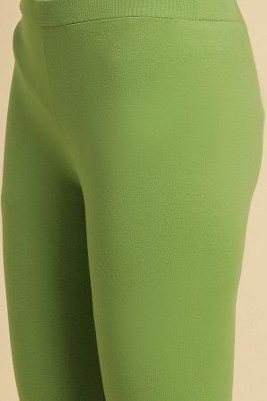 Pear Green Knitted Tights - wforwoman