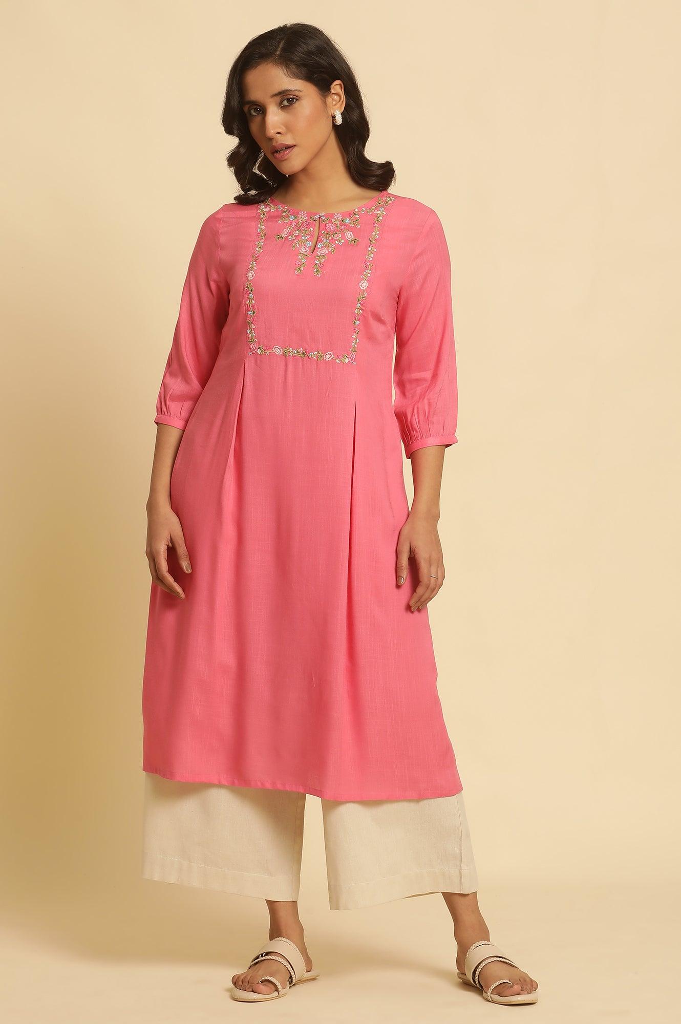 Beige Cotton Flax Flared Pants - wforwoman