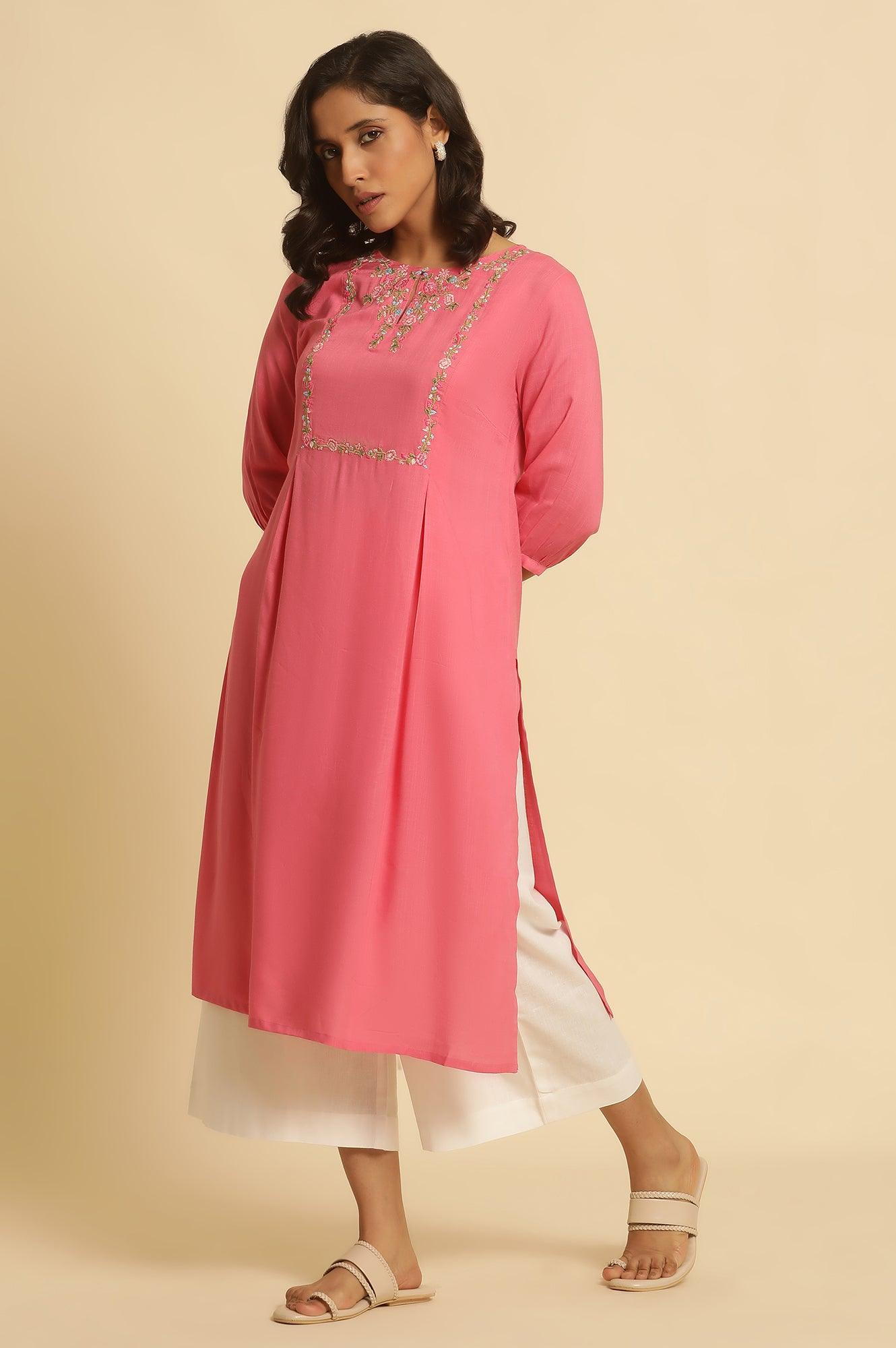 White Cotton Flax Flared Pants - wforwoman