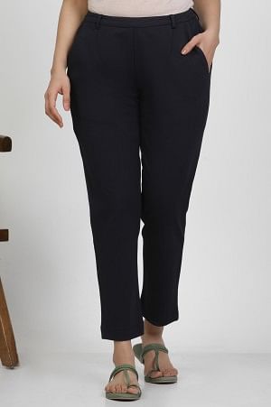 Blue Slim-Fit Work Wear Trousers - S