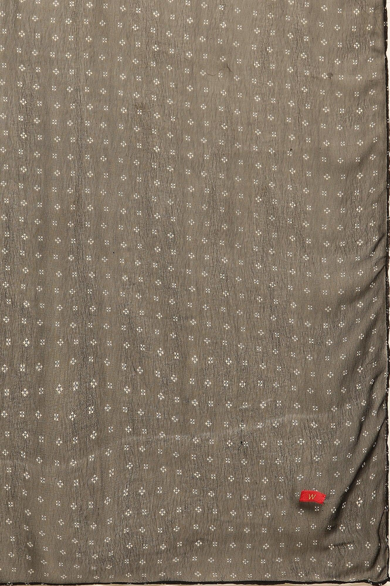 Black Georgette Printed Dupatta - wforwoman