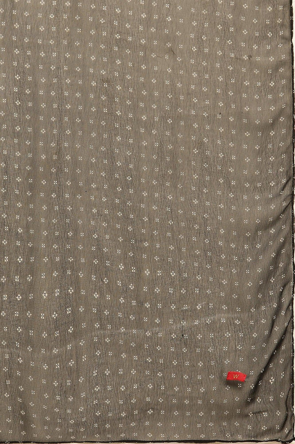 Black Georgette Printed Dupatta