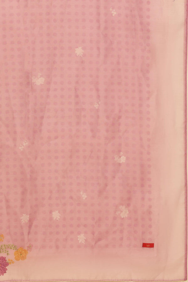 White Sleeveless Printed Flared Kurta, Pants And Dupatta Set