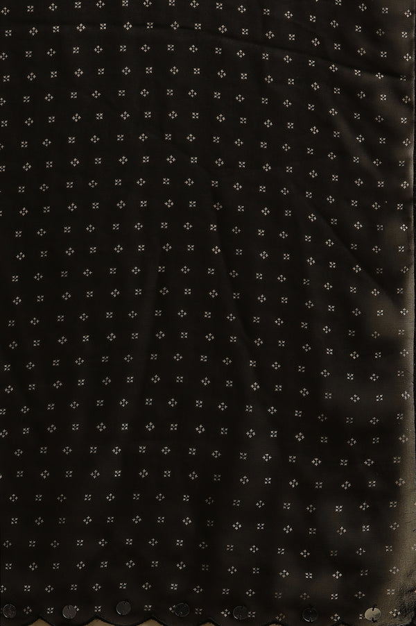 Black Printed Flared Short Kurta, Sharara Ad Dupatta Set