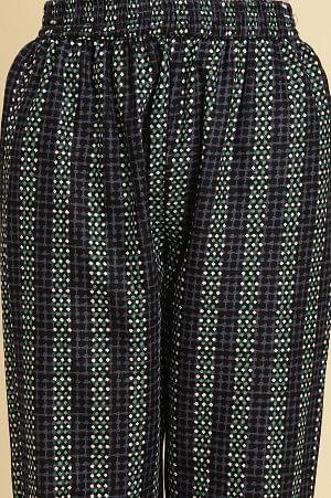 Blue Paisely Printed Kurta And Pants Set - wforwoman