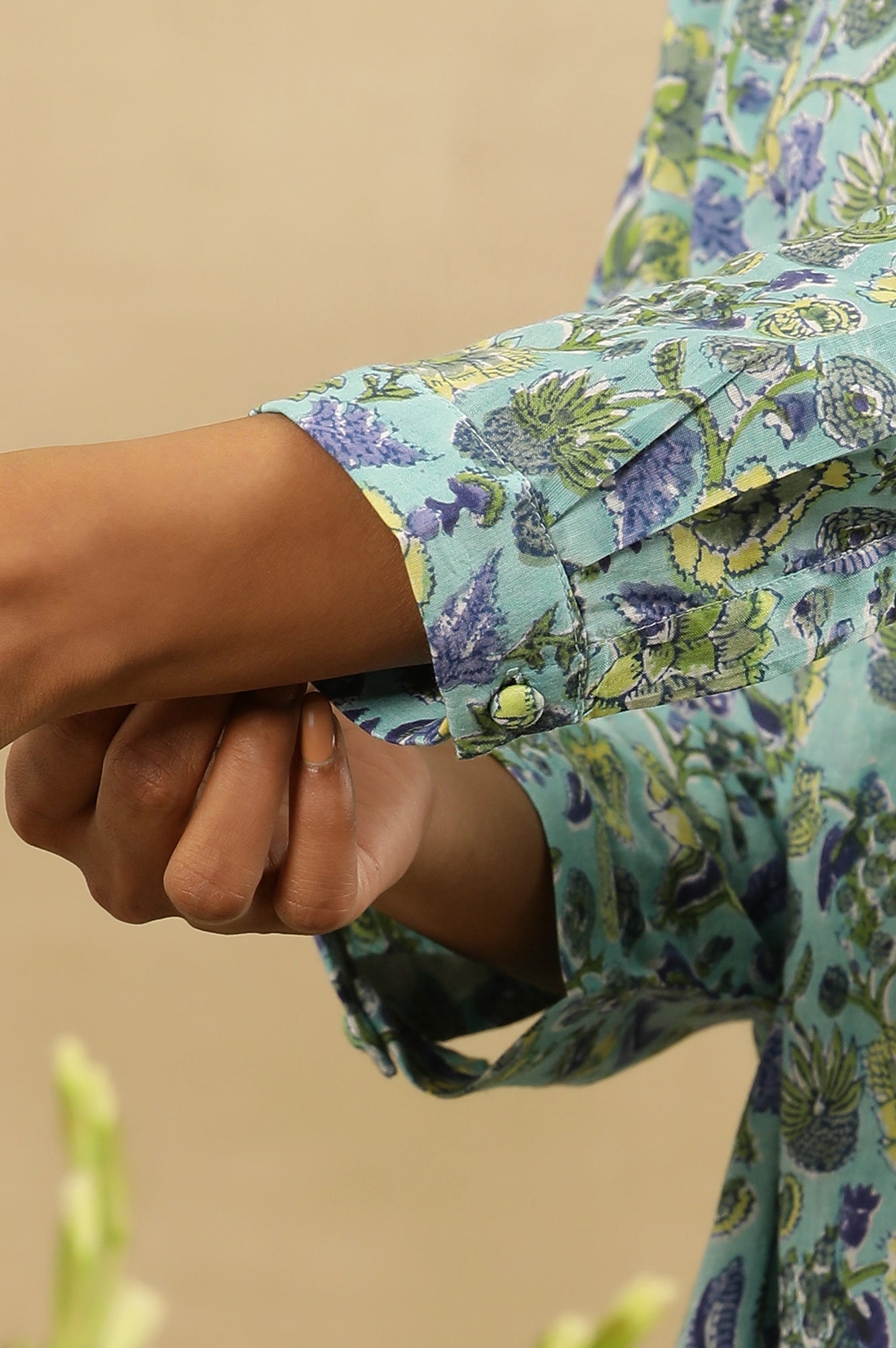 Bright Multicolured Floral Block Print Top