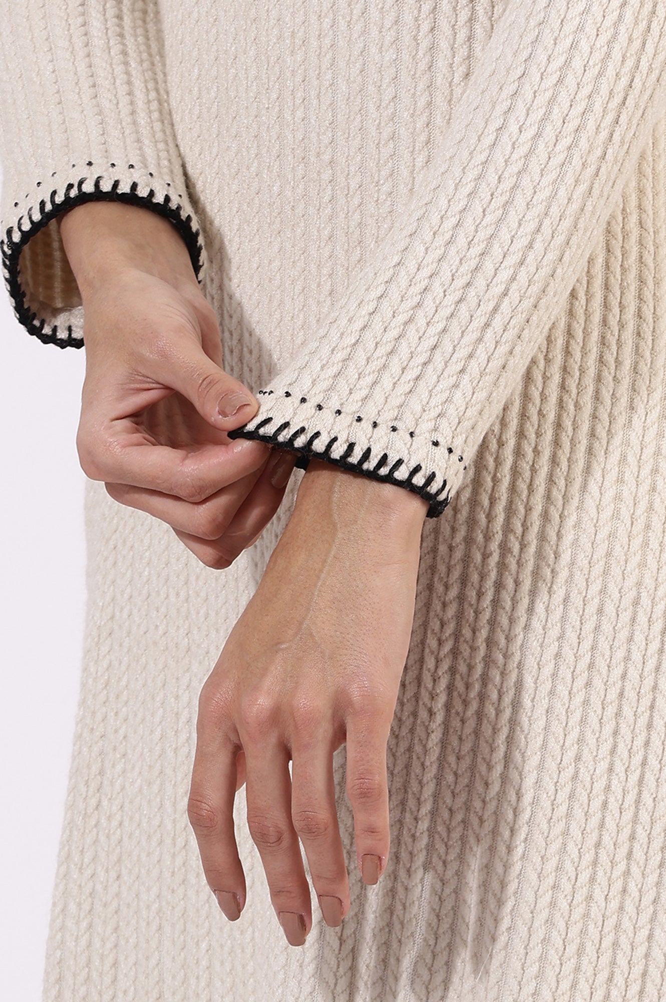 White Yarn Dyed Rayon Flarred Dresses