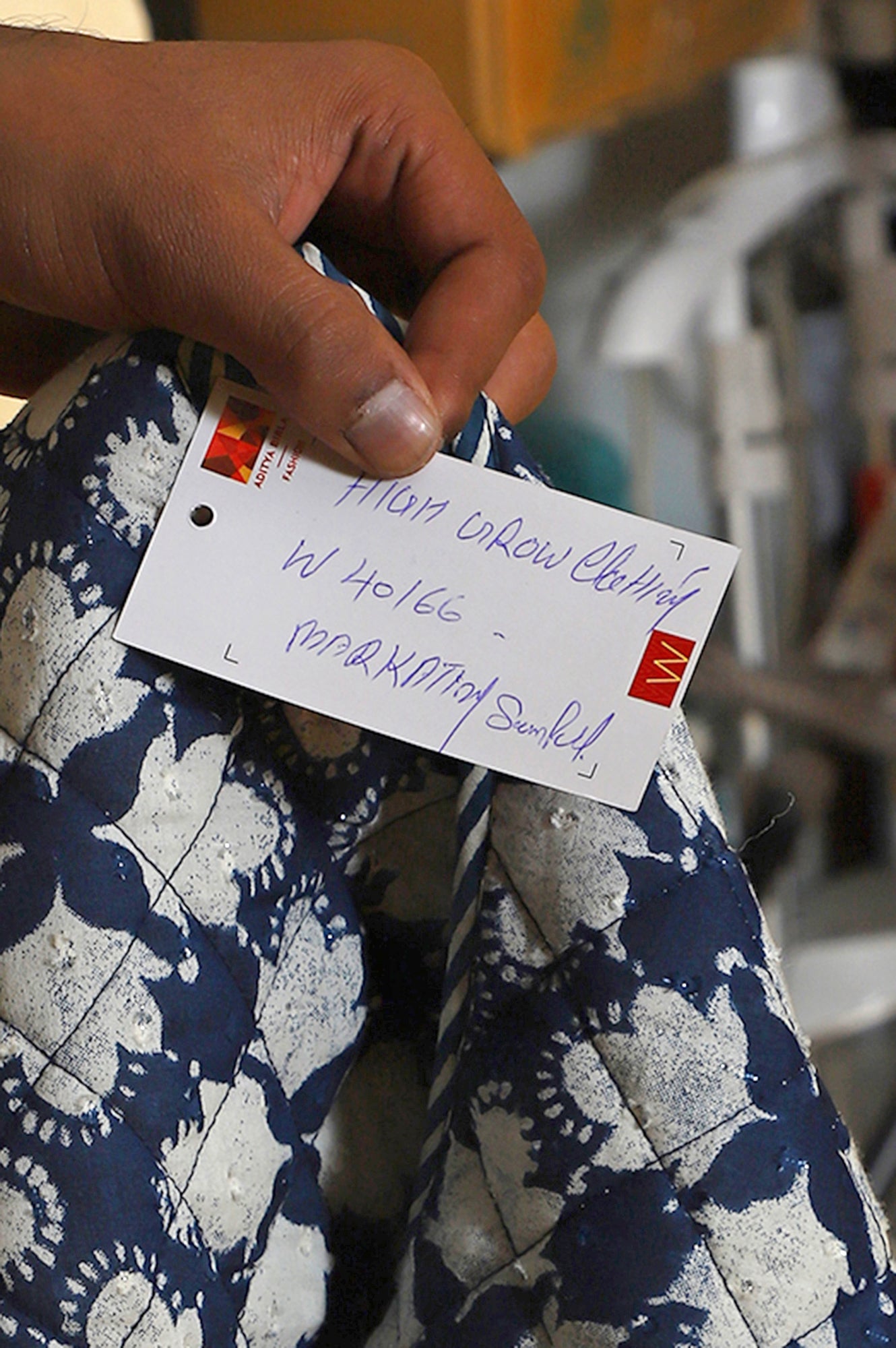 Blue Floral Printed Pure Cotton Straight Jacket