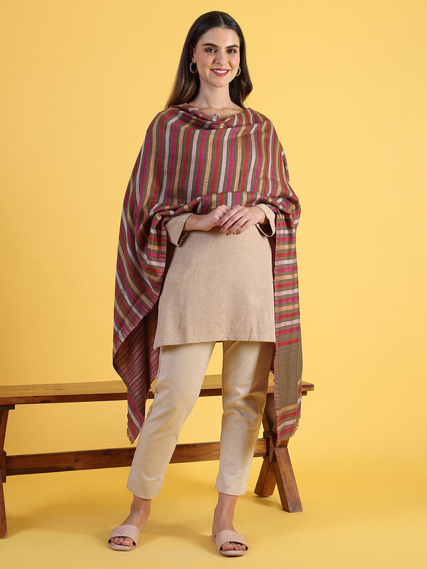 Brown Wool Silk Shawls