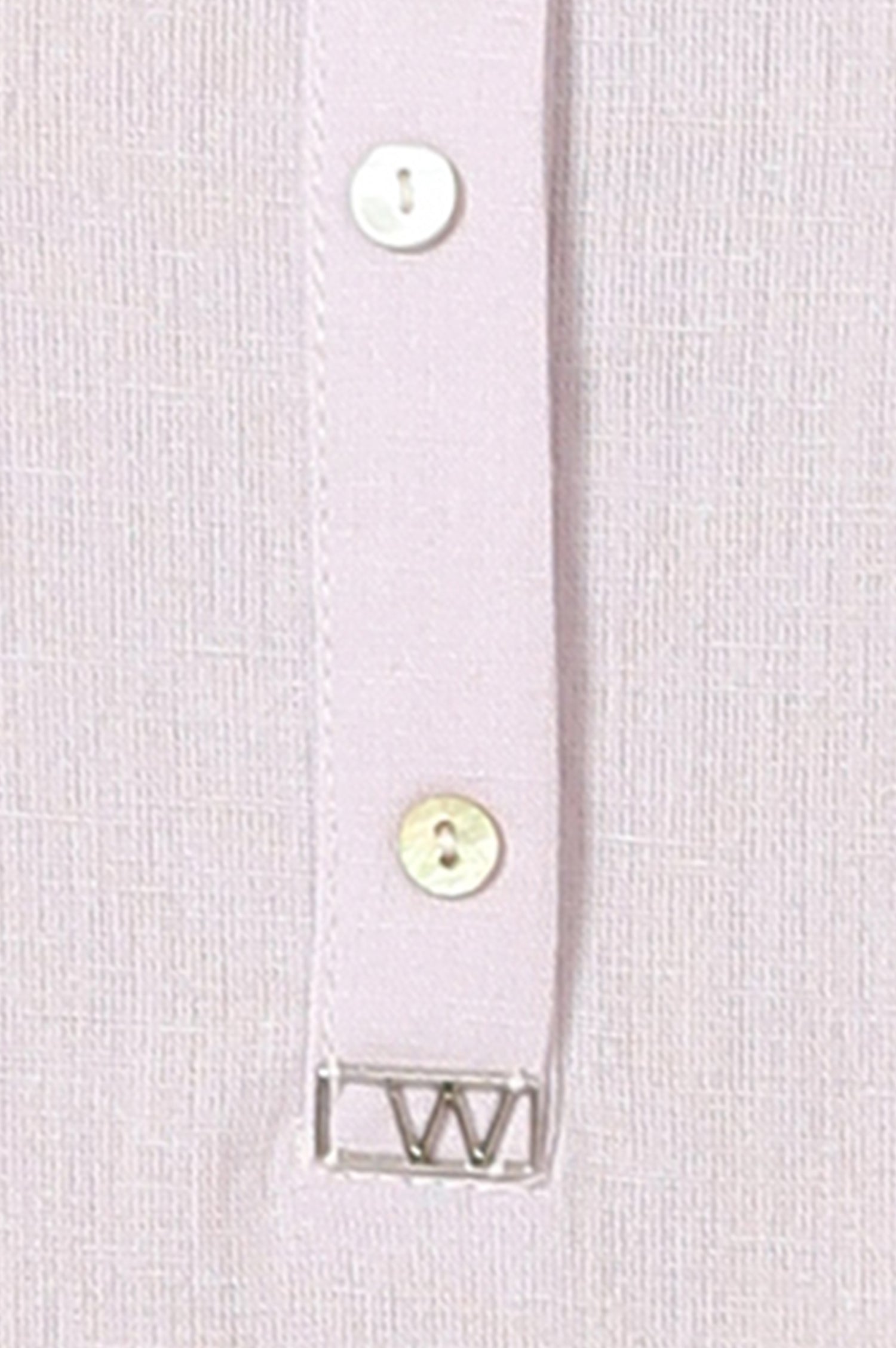 Lilac Mandarin Collar Cotton Blend Straight Kurta With W Branding