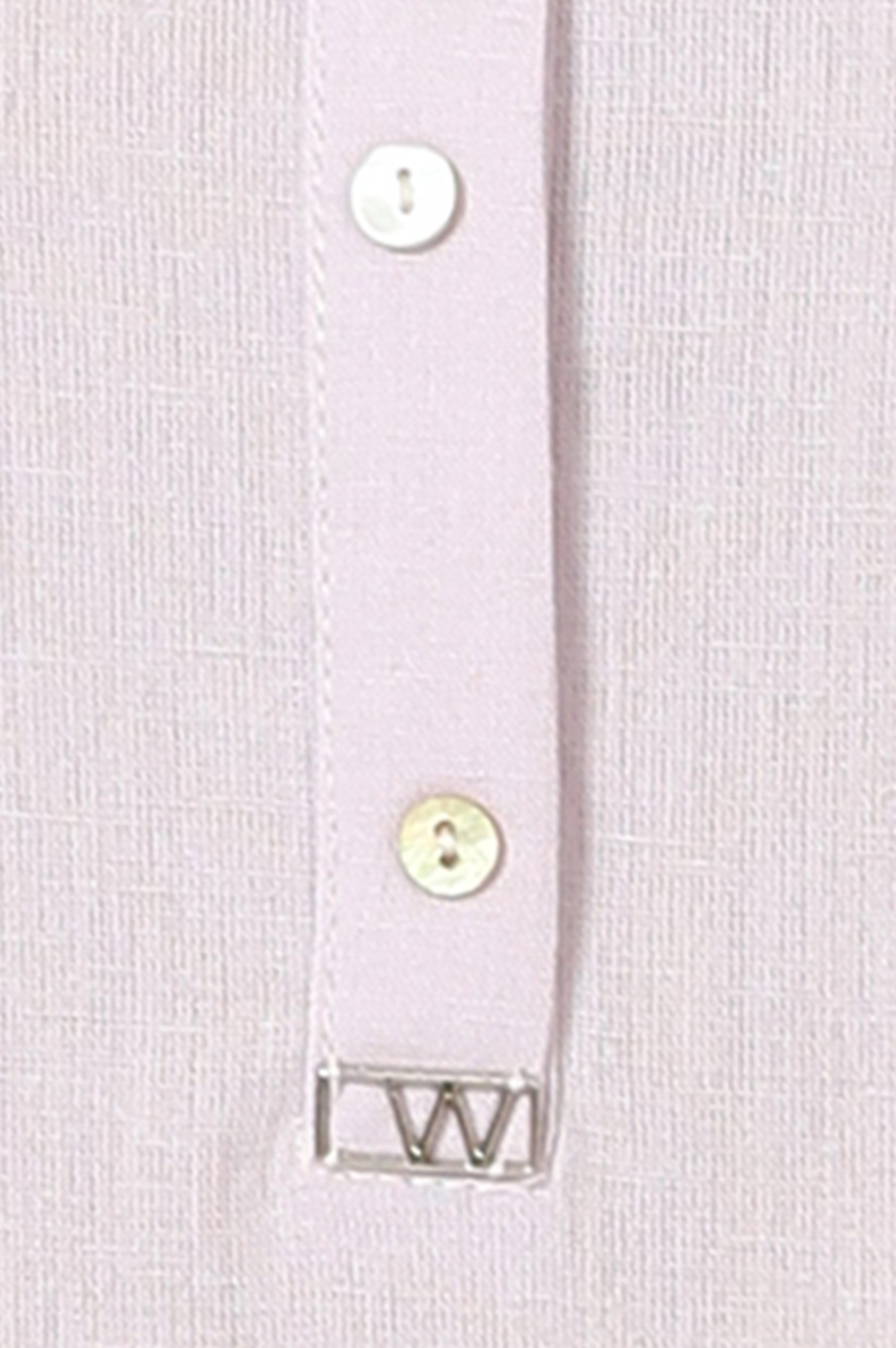 Lilac Mandarin Collar Cotton Blend Straight Kurta With W Branding