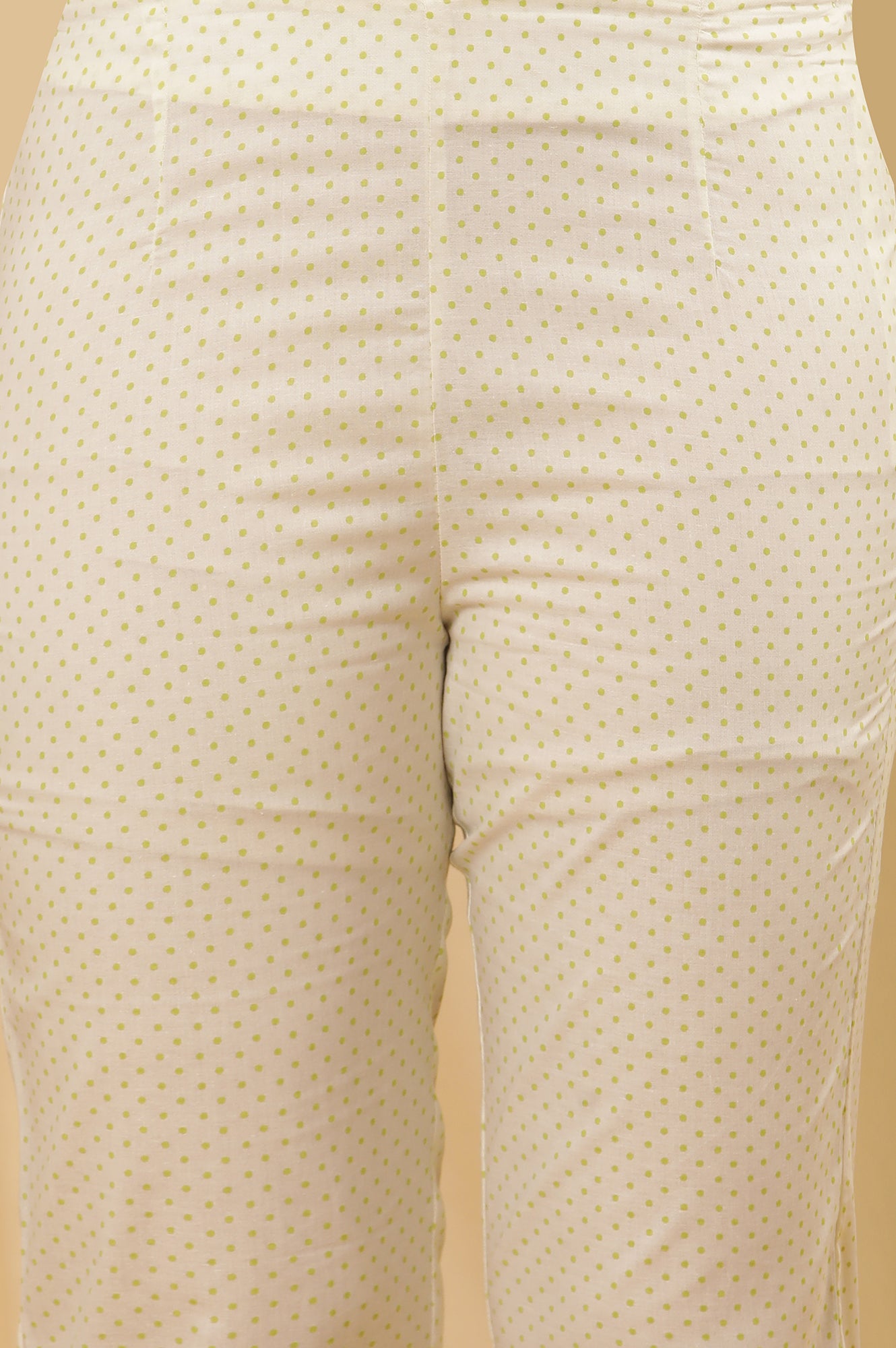 Lime Green Cottom Embroidered Kurta And Pants Set