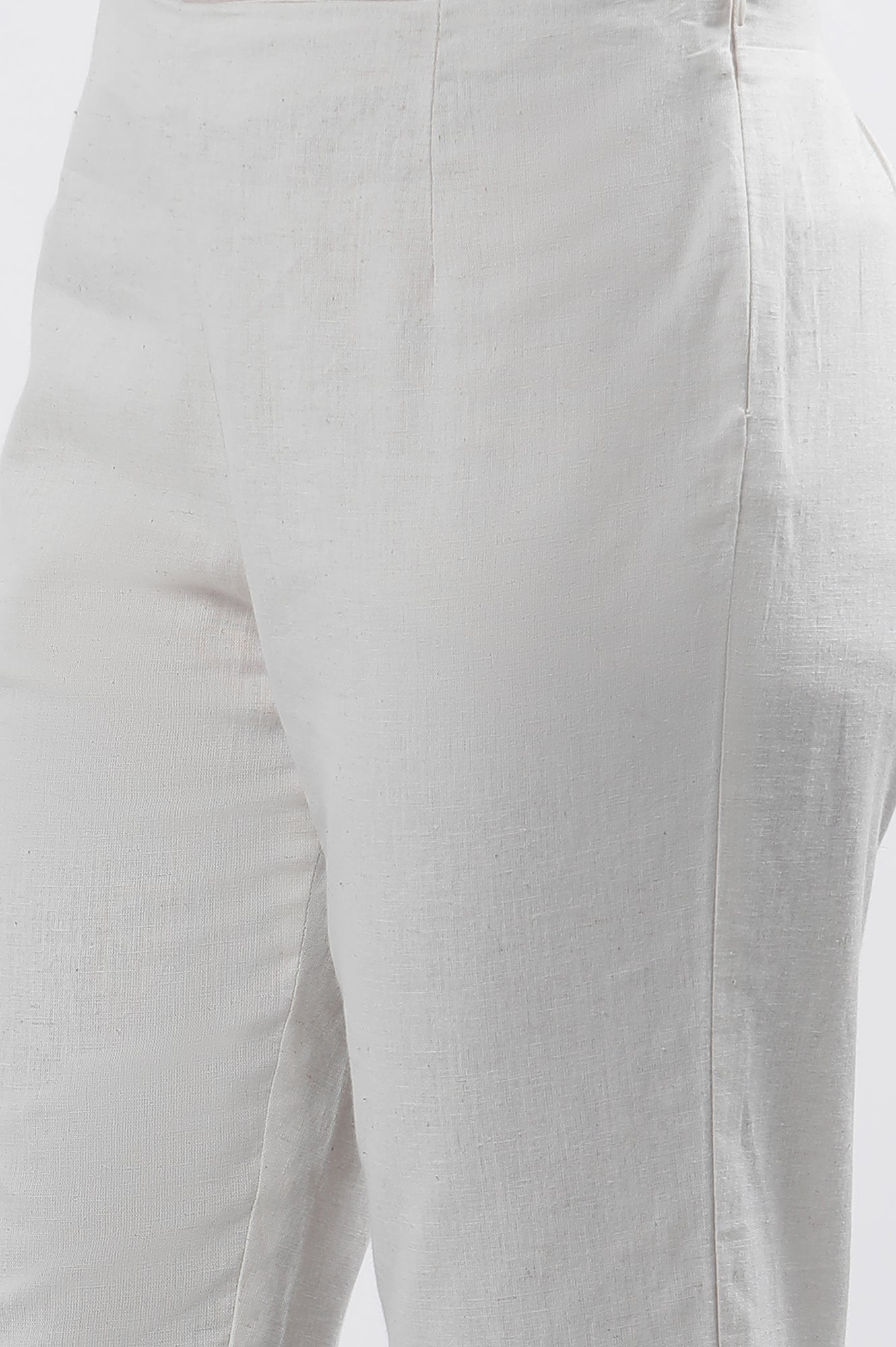 Pale Yellow Printed Dress And Pants Set