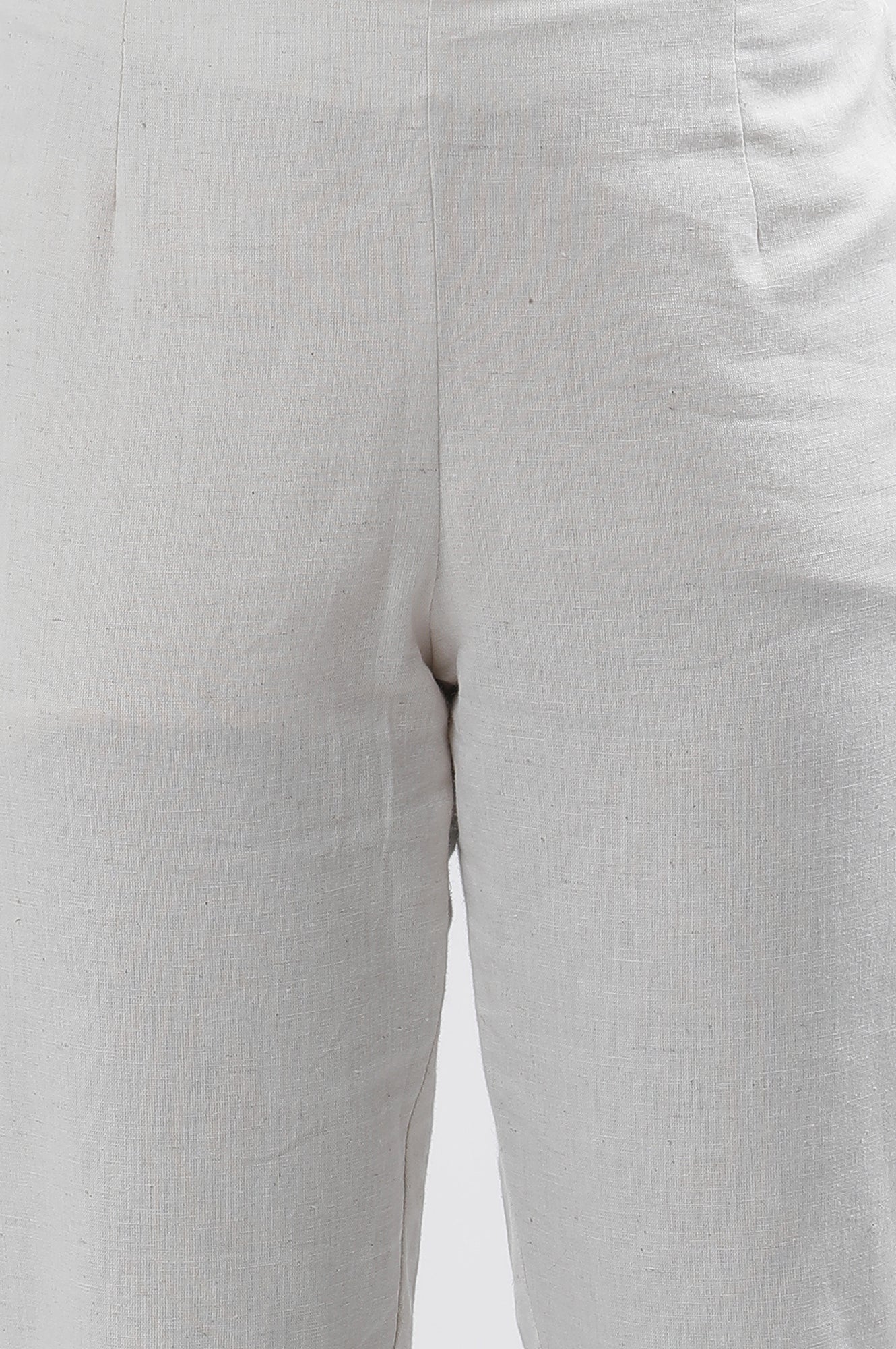 Pale Yellow Printed Dress And Pants Set