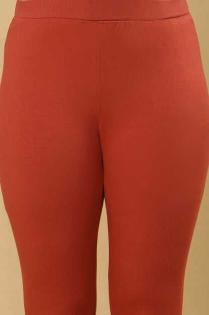 White Dobby Kurta With Multi-Coloured Yoke And Tights Set