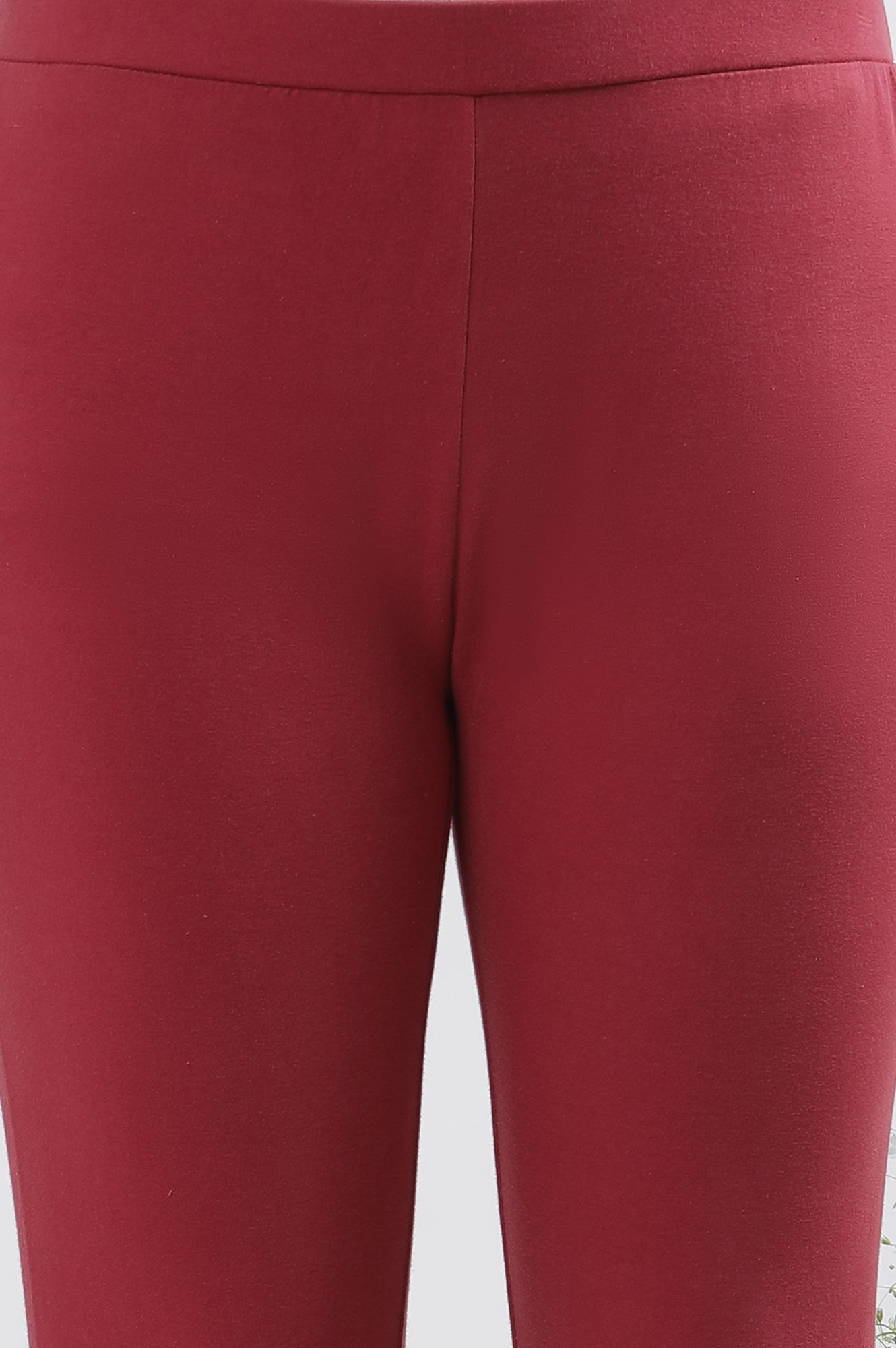 Maroon Embroidered Kurta Tights And Dupatta Set