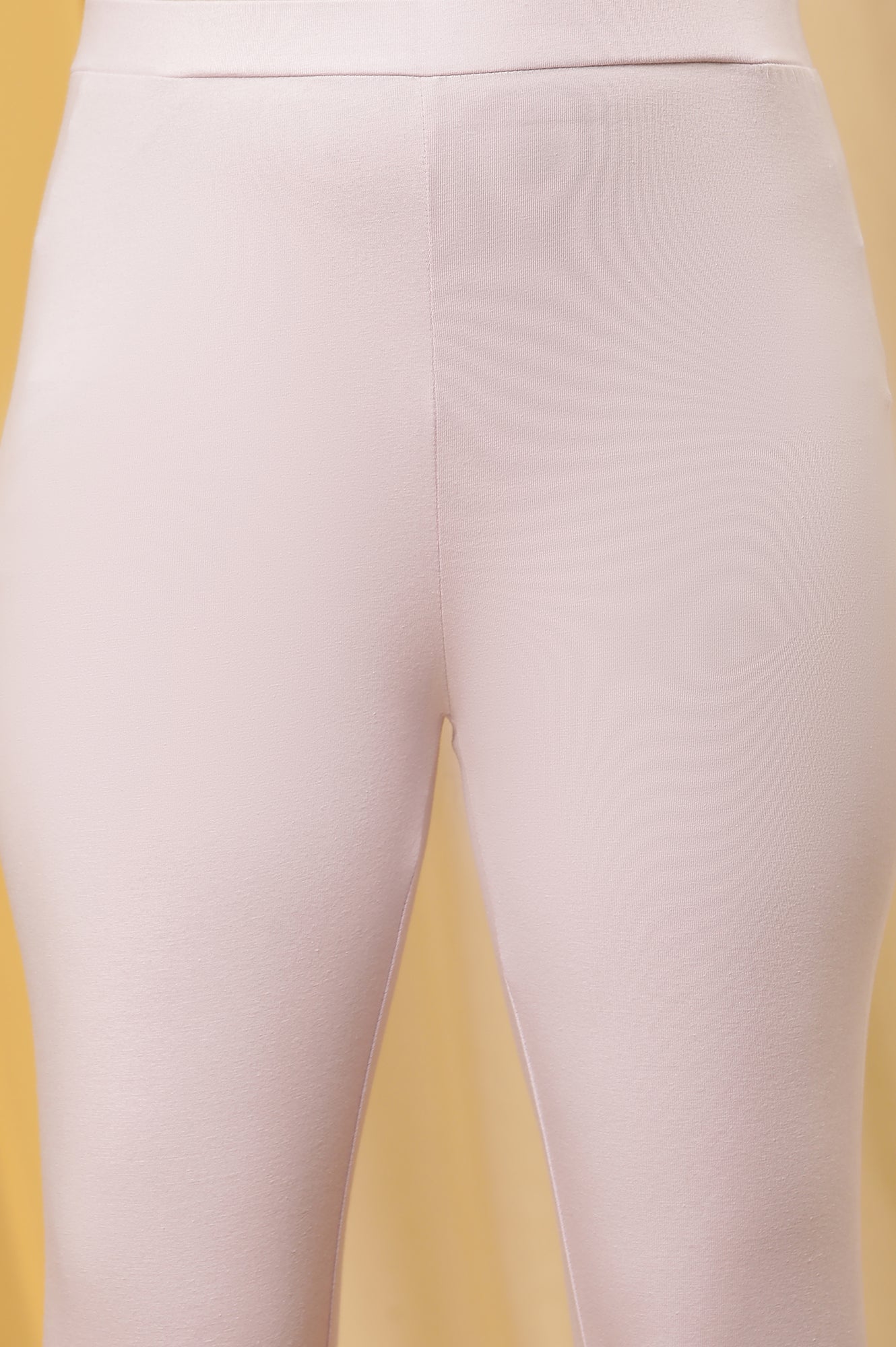 Purple Floral Printed A-Line Kurta And Tights Set