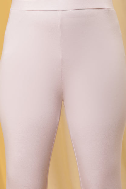 Purple Floral Printed A-Line Kurta And Tights Set