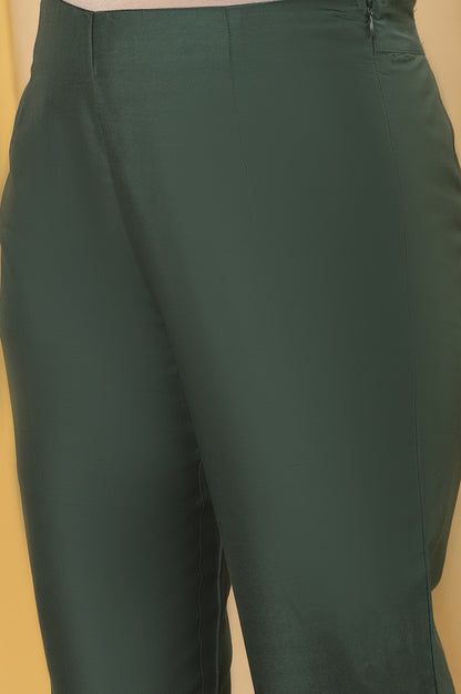 Red Embroidered Kurta, Pants And Dupatta Set