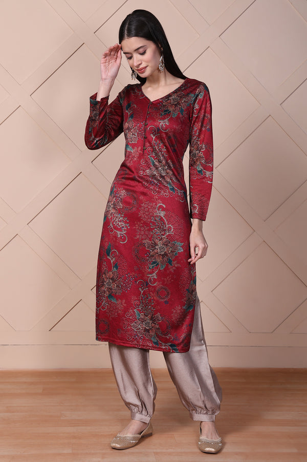 Beige Solid Lustrous Harem Pant