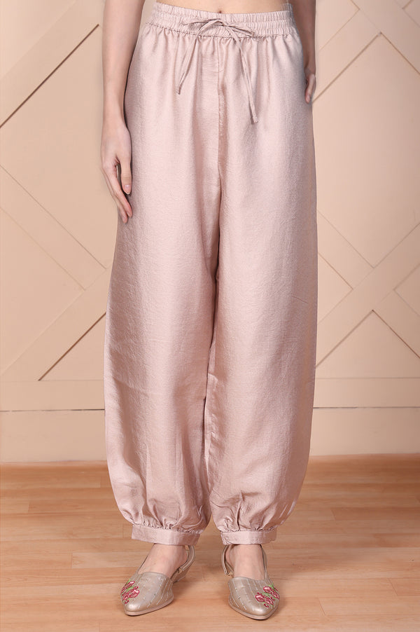 Elleven Women's Mauve Solid Tapered Pant