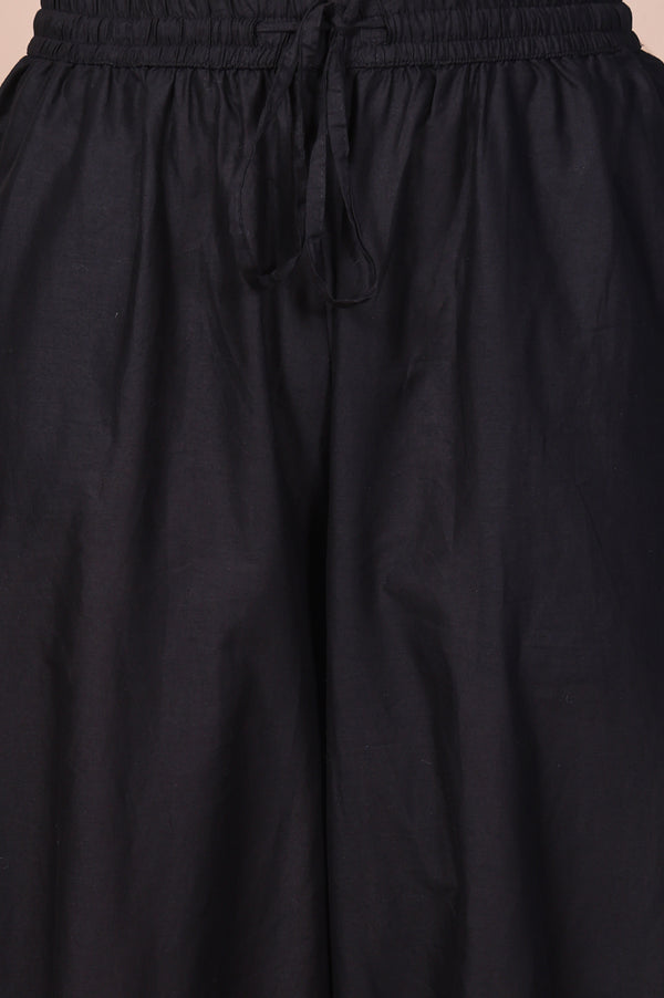 Black Solid Harem Pants