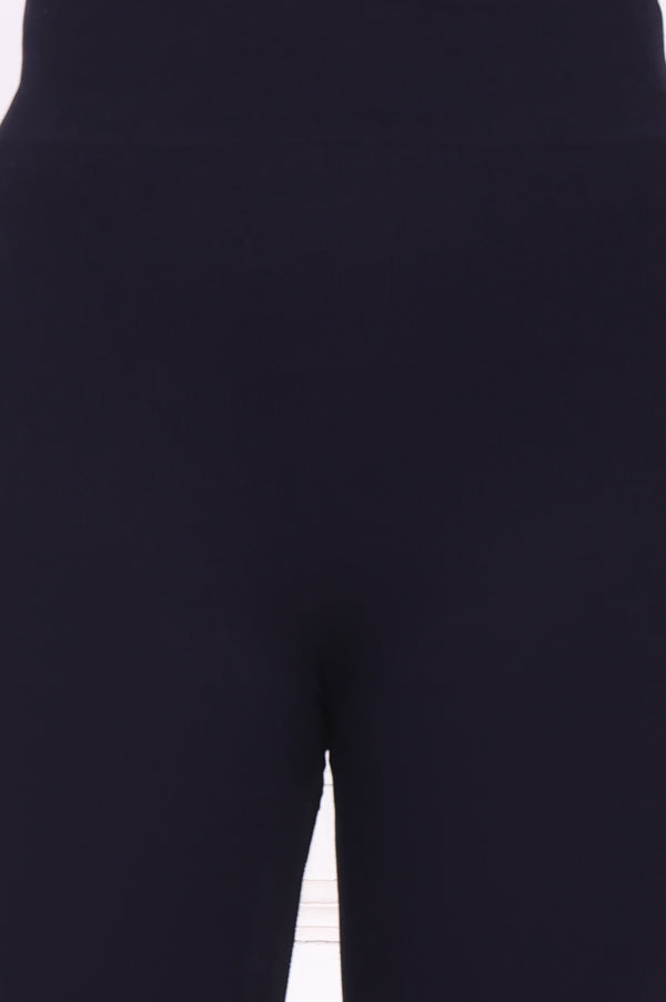 Elleven Women's Navy Blue Textured Skinny Fit Tights