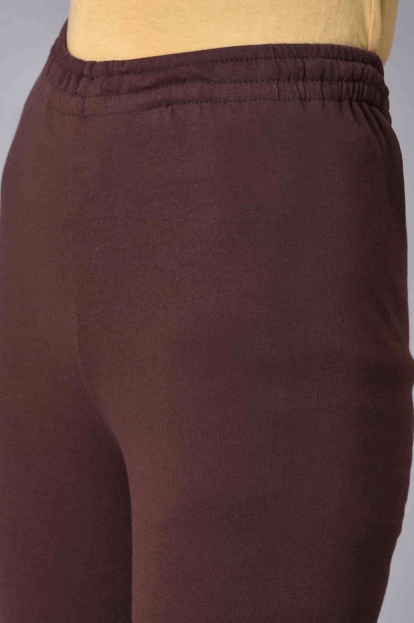 Brown Knitted Churidar