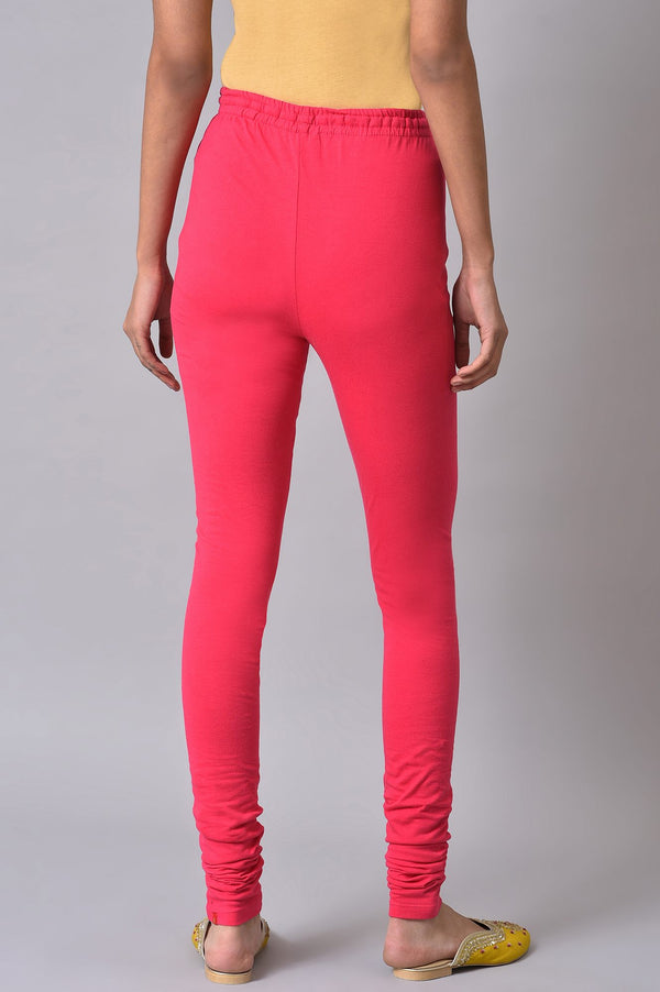 Pink Knitted Churidar