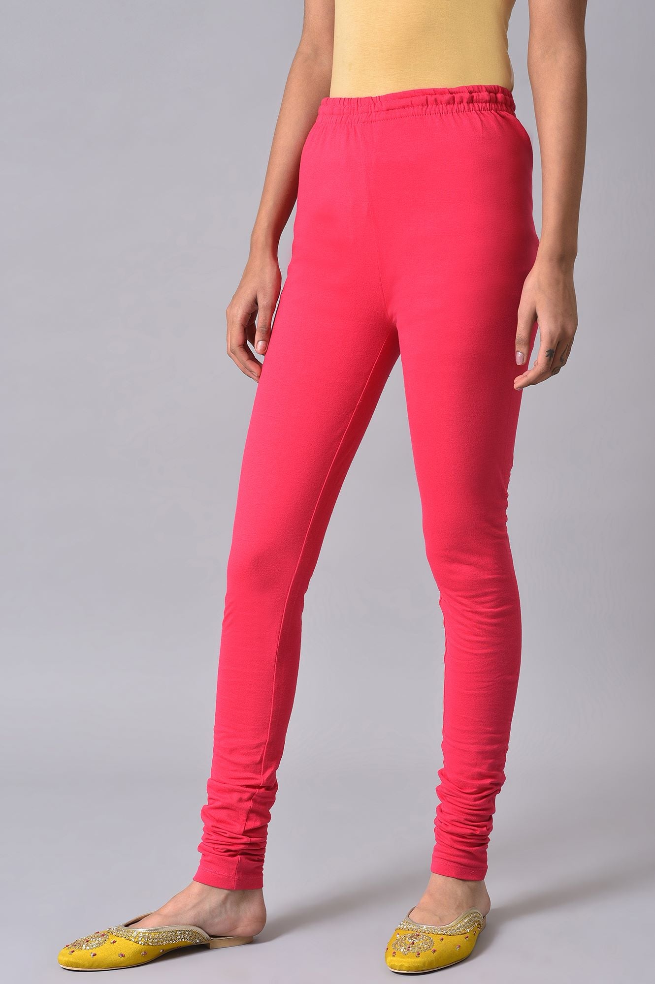 Pink Knitted Churidar