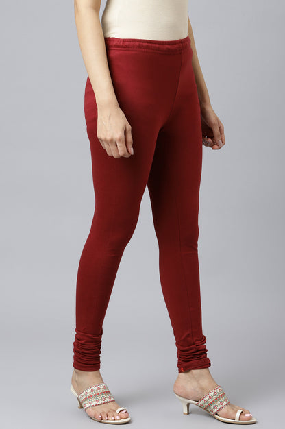 Maroon Knitted Churidar