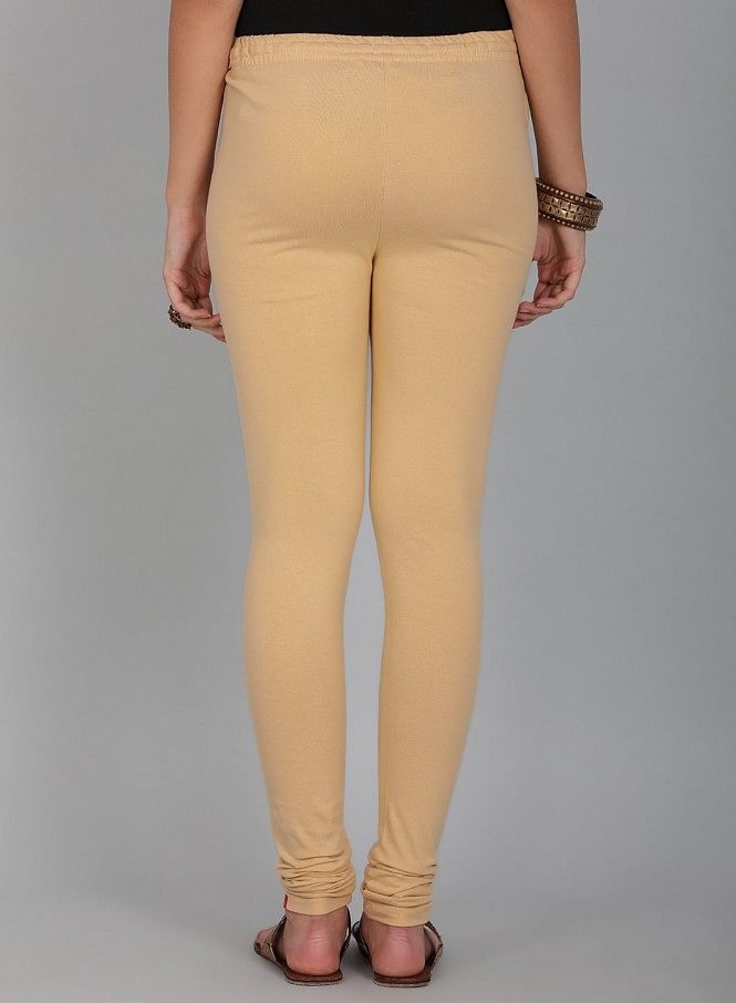 Beige Knitted Churidar