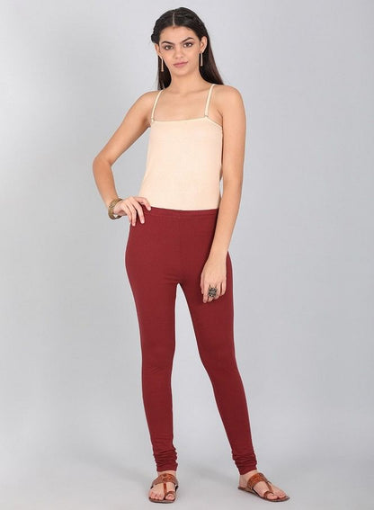 Maroon Knitted Churidar