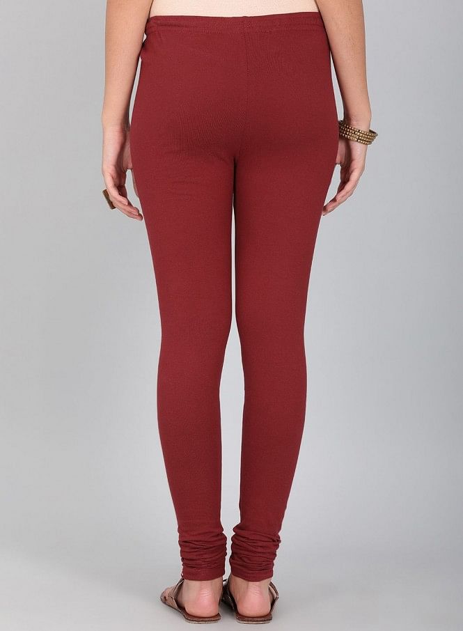 Maroon Knitted Churidar