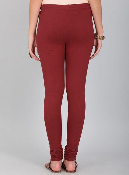 Maroon Knitted Churidar