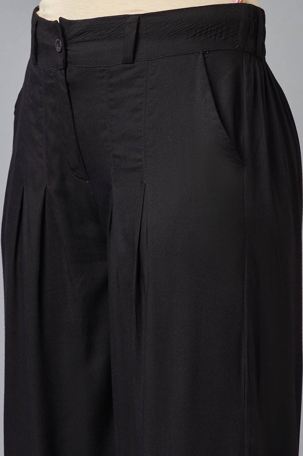 Black Tailored Volume Pants