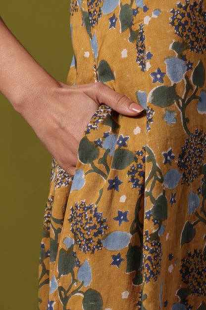 Floral Printed Flared Pure Cotton Dress