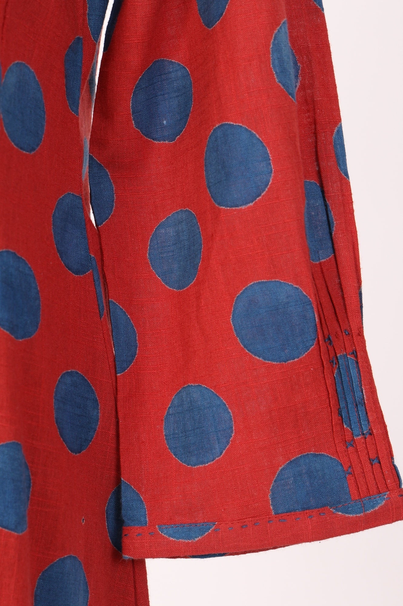 Red Polka Dots Pure Cotton A-line Dress