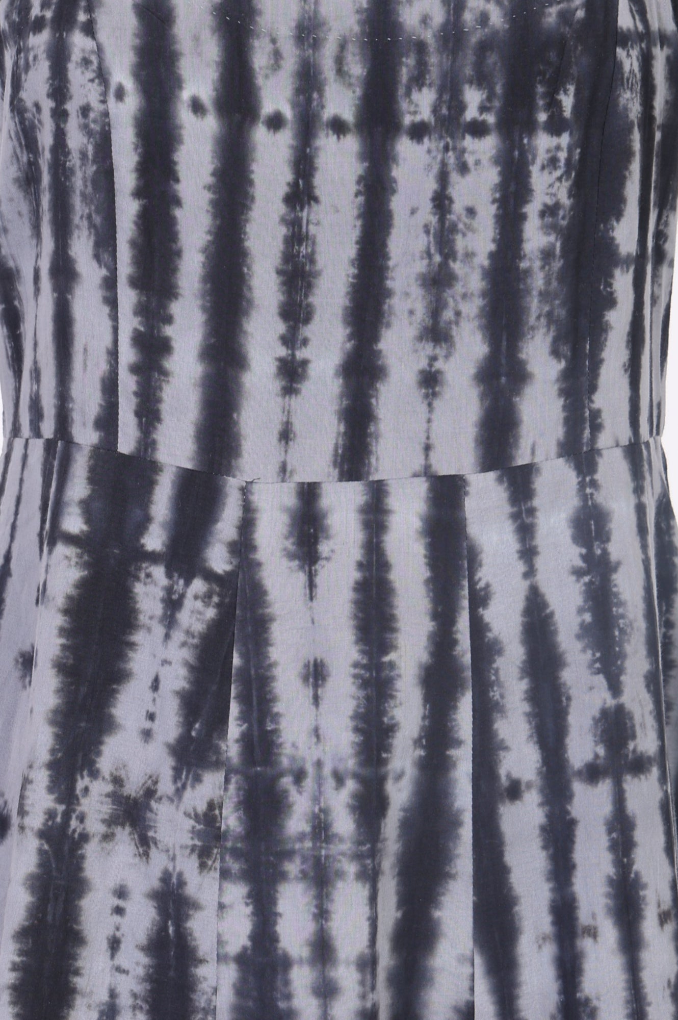 Grey Shibori Printed Sleeveless Pure Cotton A-line Western Dress