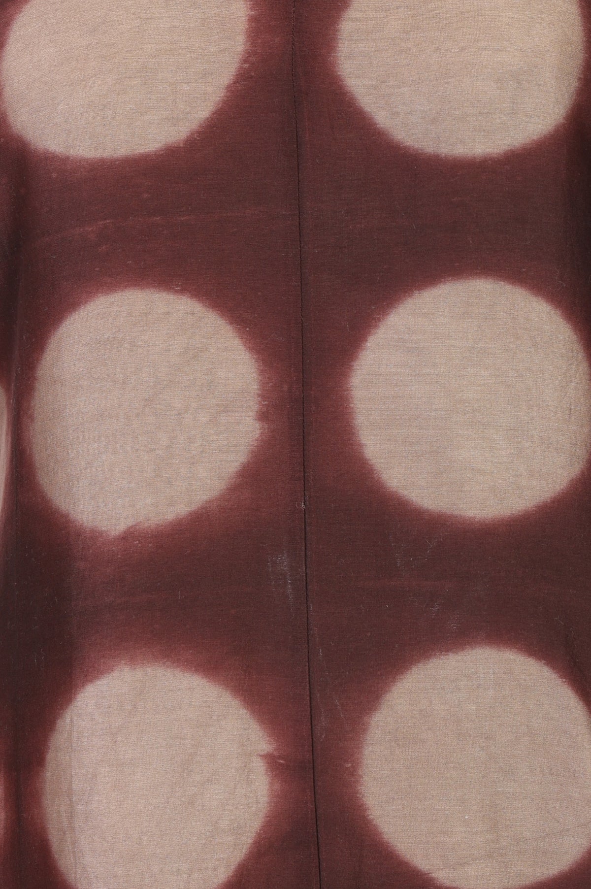 Brown Shibori Printed Sleeveless Cotton Silk Flared Western Dress