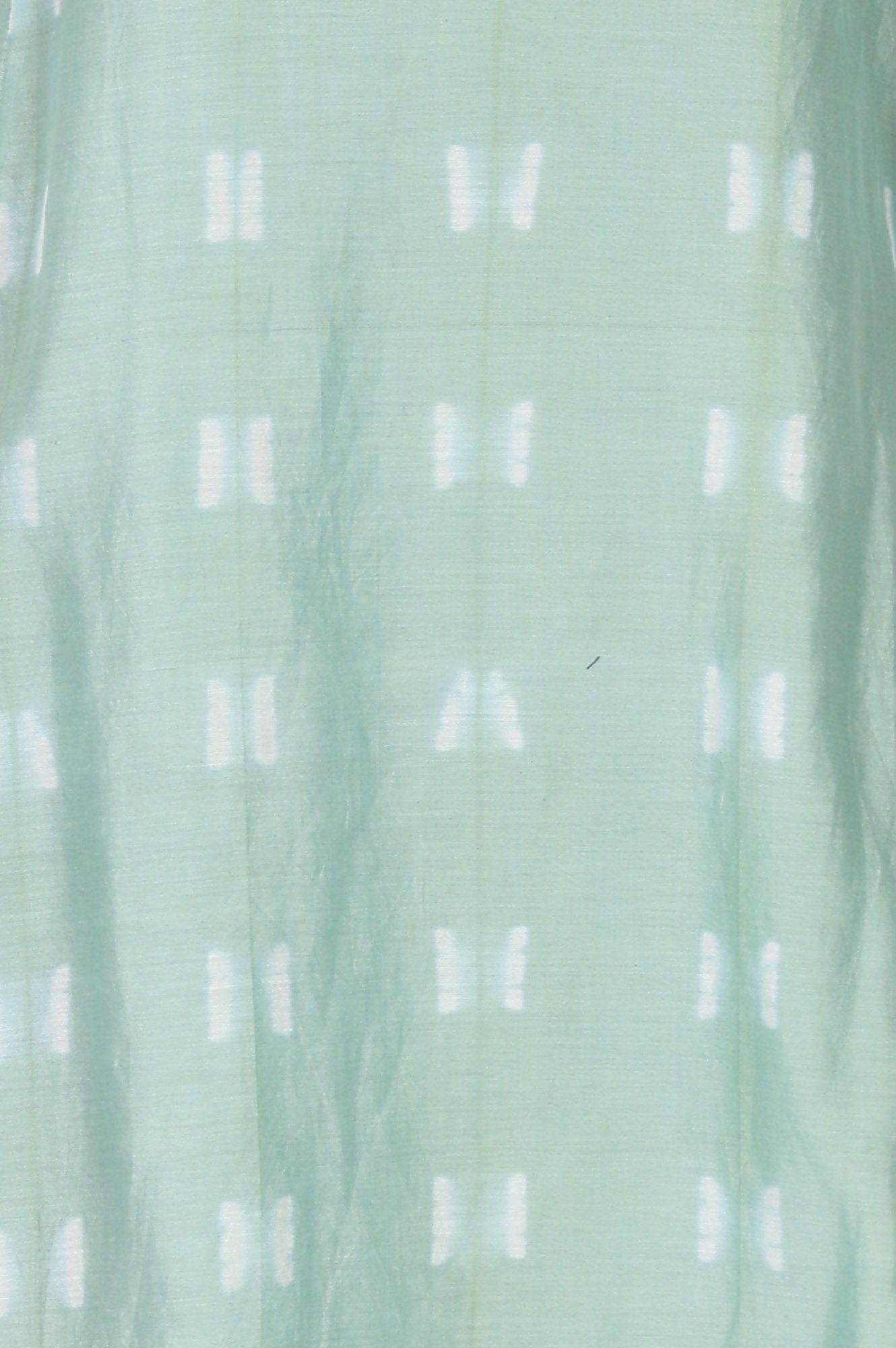 Sea Green Shibori Embroidered Cotton Silk Straight Kurta