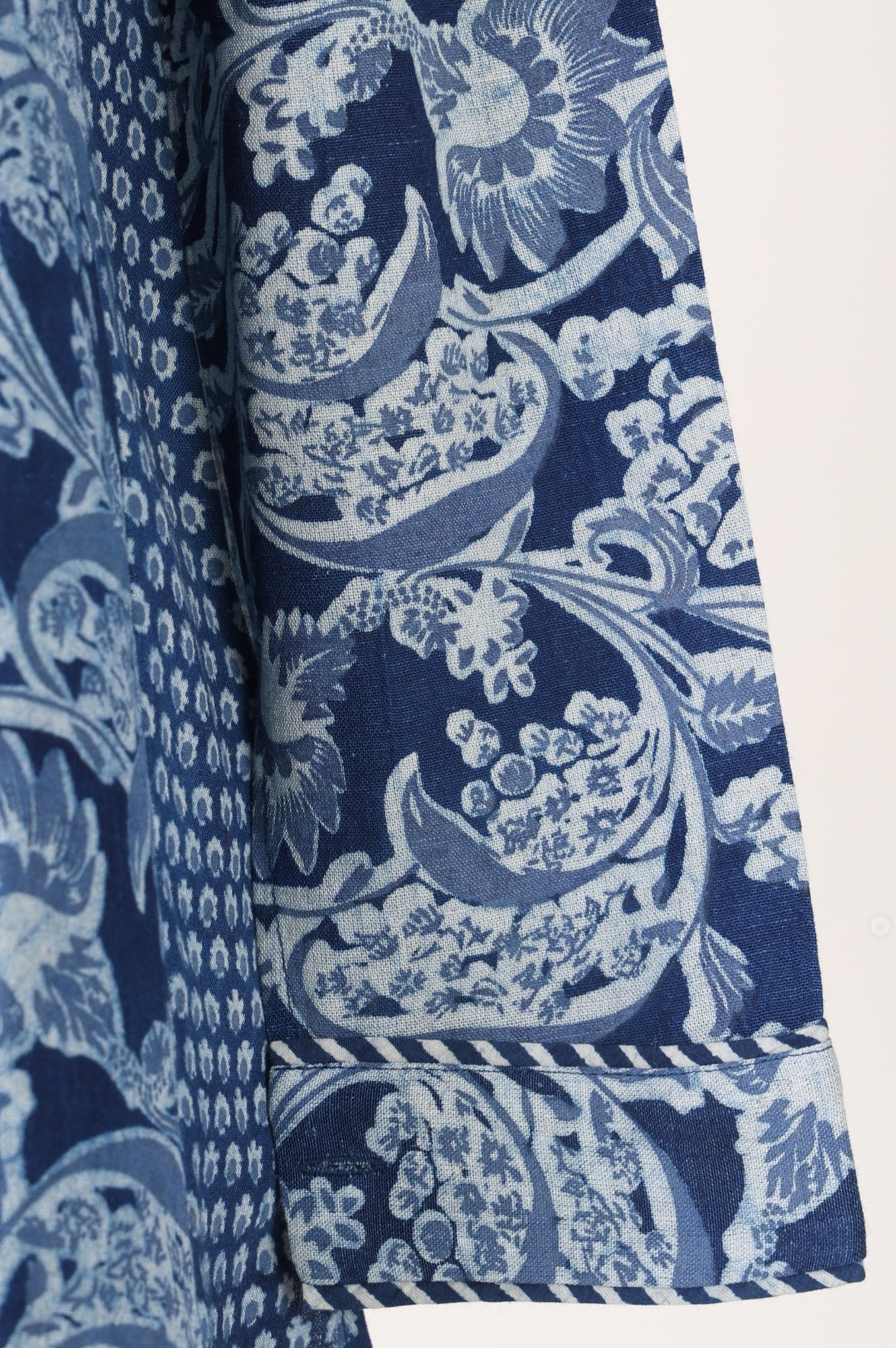 Blue Block Printed Straight Top