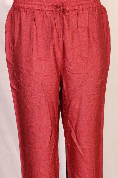 Teal Embroidered Silk Blend A-line Kurta with Straight Pants and Dupatta Set