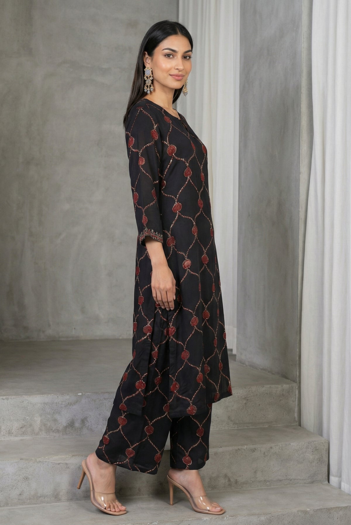 Solid Zari Silk Organza Dupatta