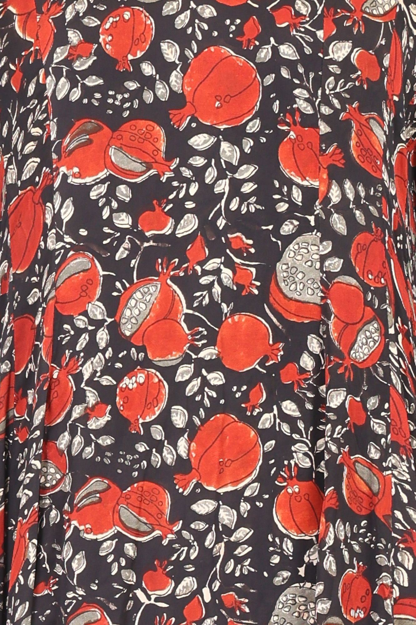 Black Block Printed Satin Flared Kurta with Pant and Dupatta Set