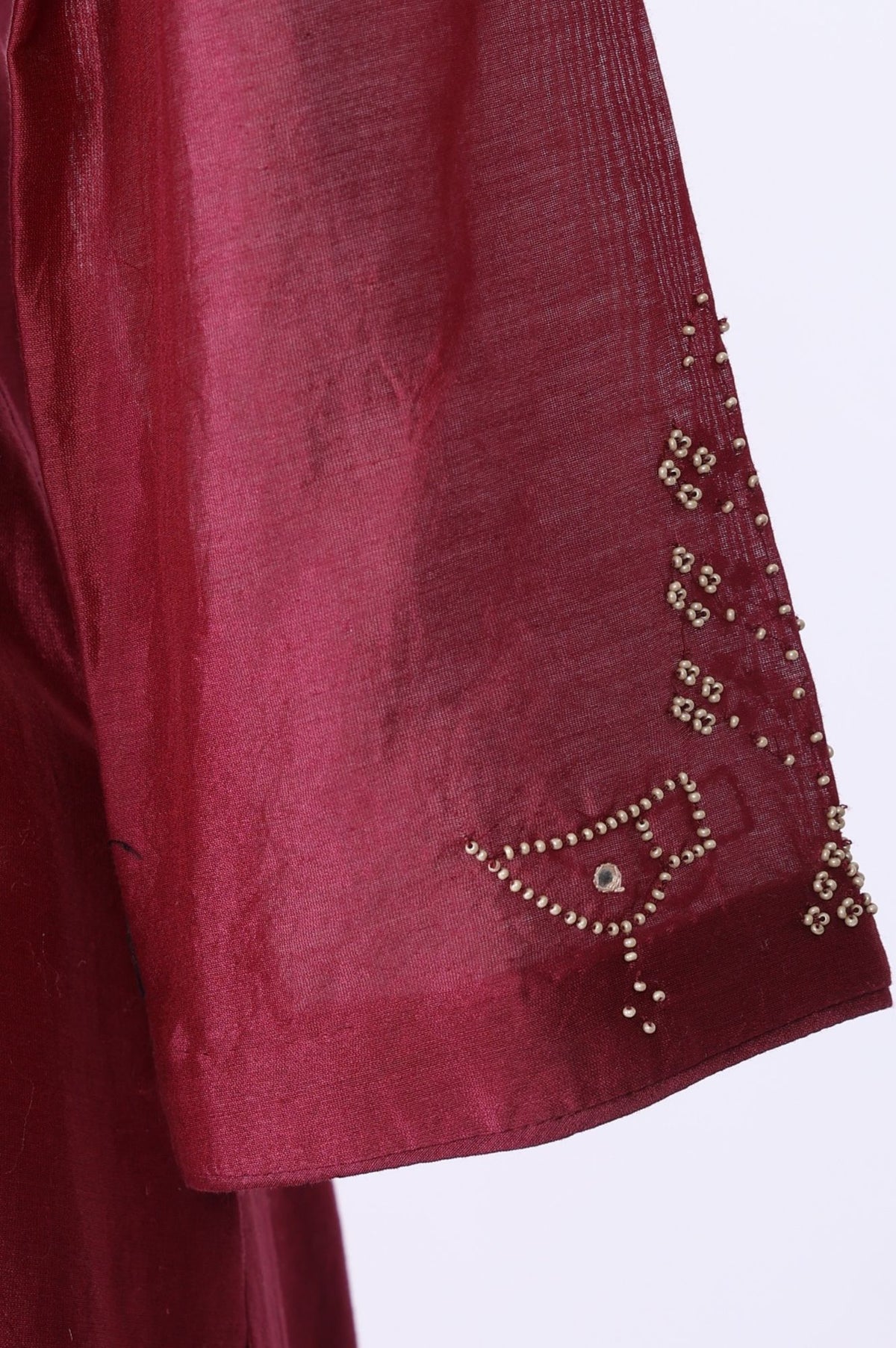 Purple Embroidered Cotton Silk Straight Kurta with Pants and Dupatta Set