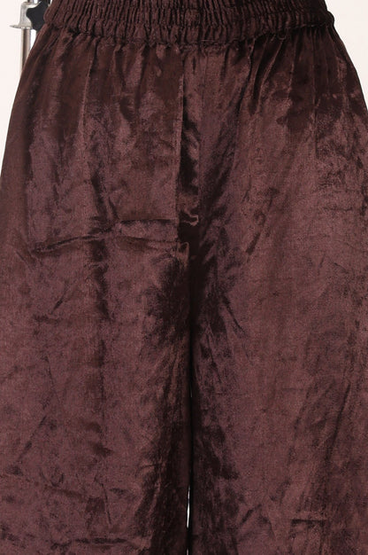 Black Ajrak Printed Modal Satin Velvet Straight Kurta with Parallel Pants and Dupatta Set