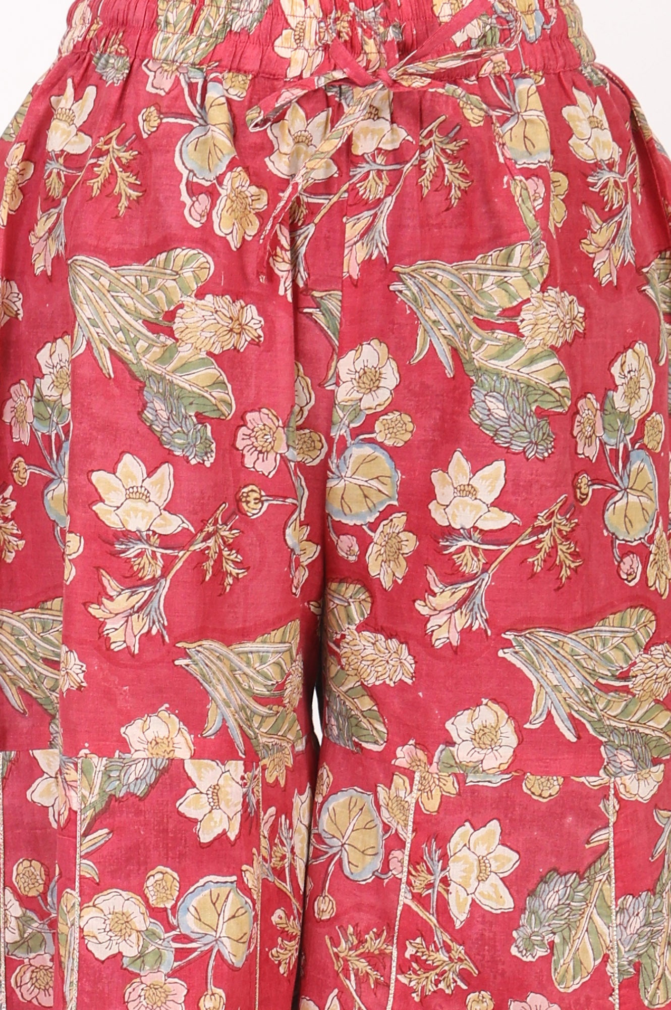 Rose Floral Printed Pure Cotton Straight Kurta sharara set for women
