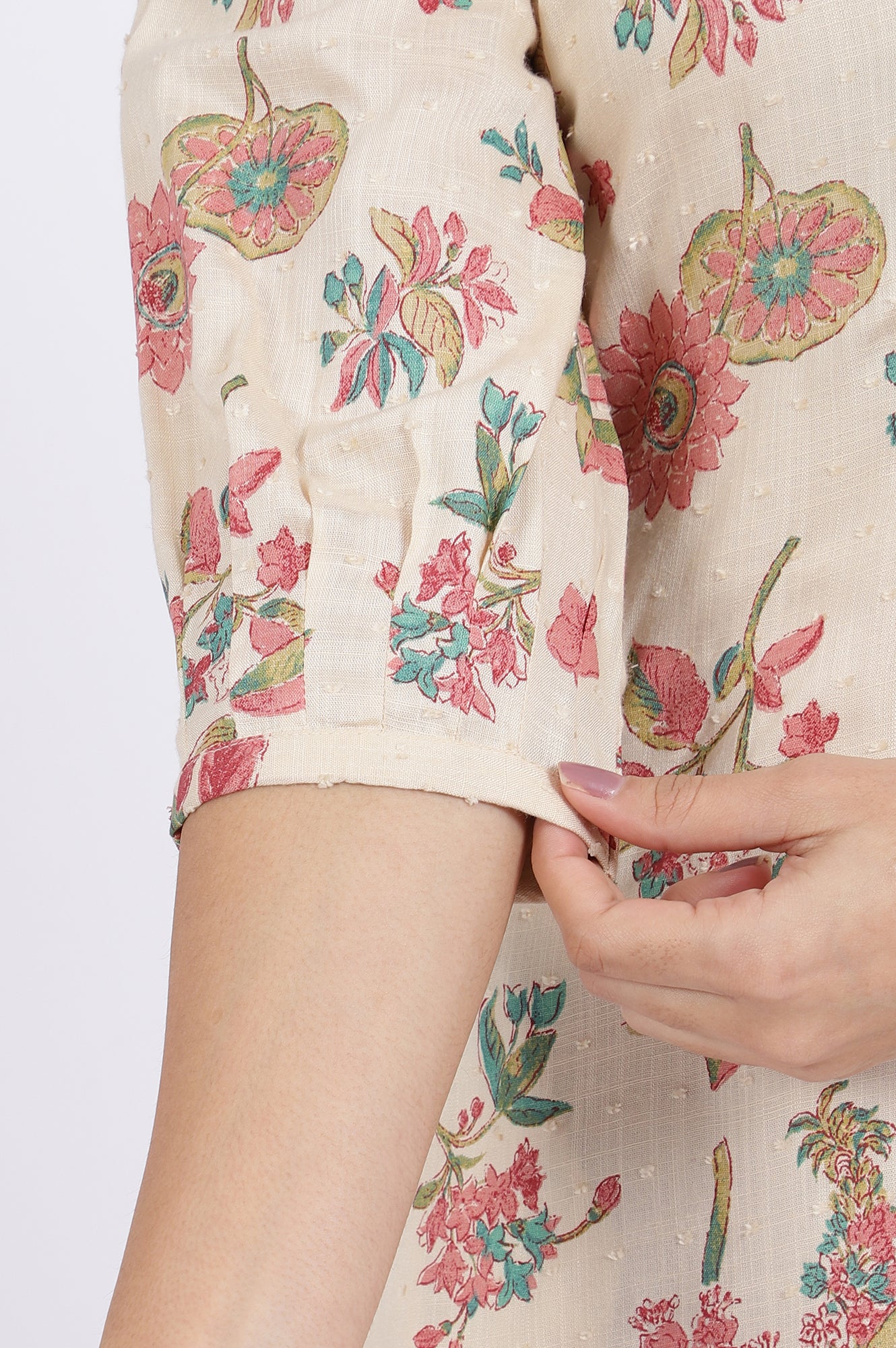 Floral Printed Straight Viscose Kurta